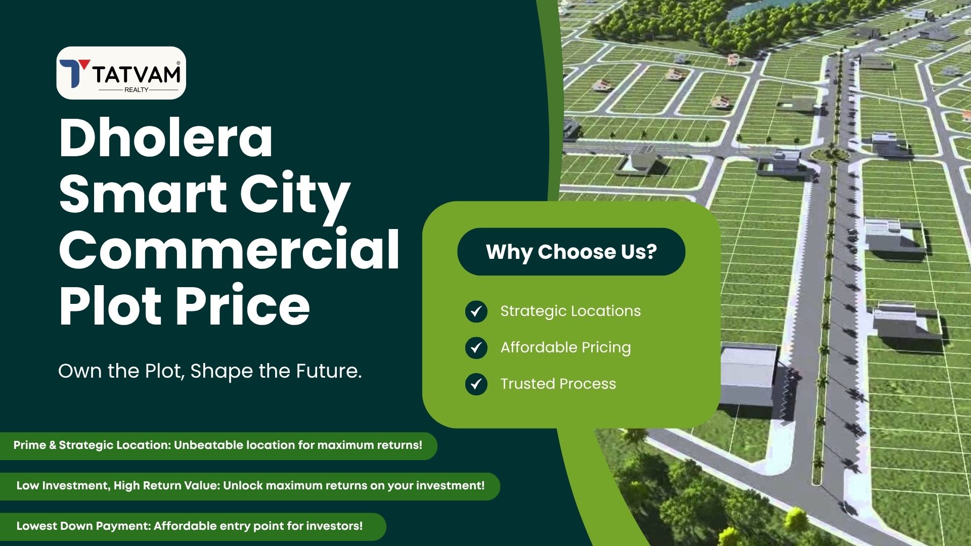 Dholera Smart City Commercial Plot Price | Tatvam Reality Pvt Ltd