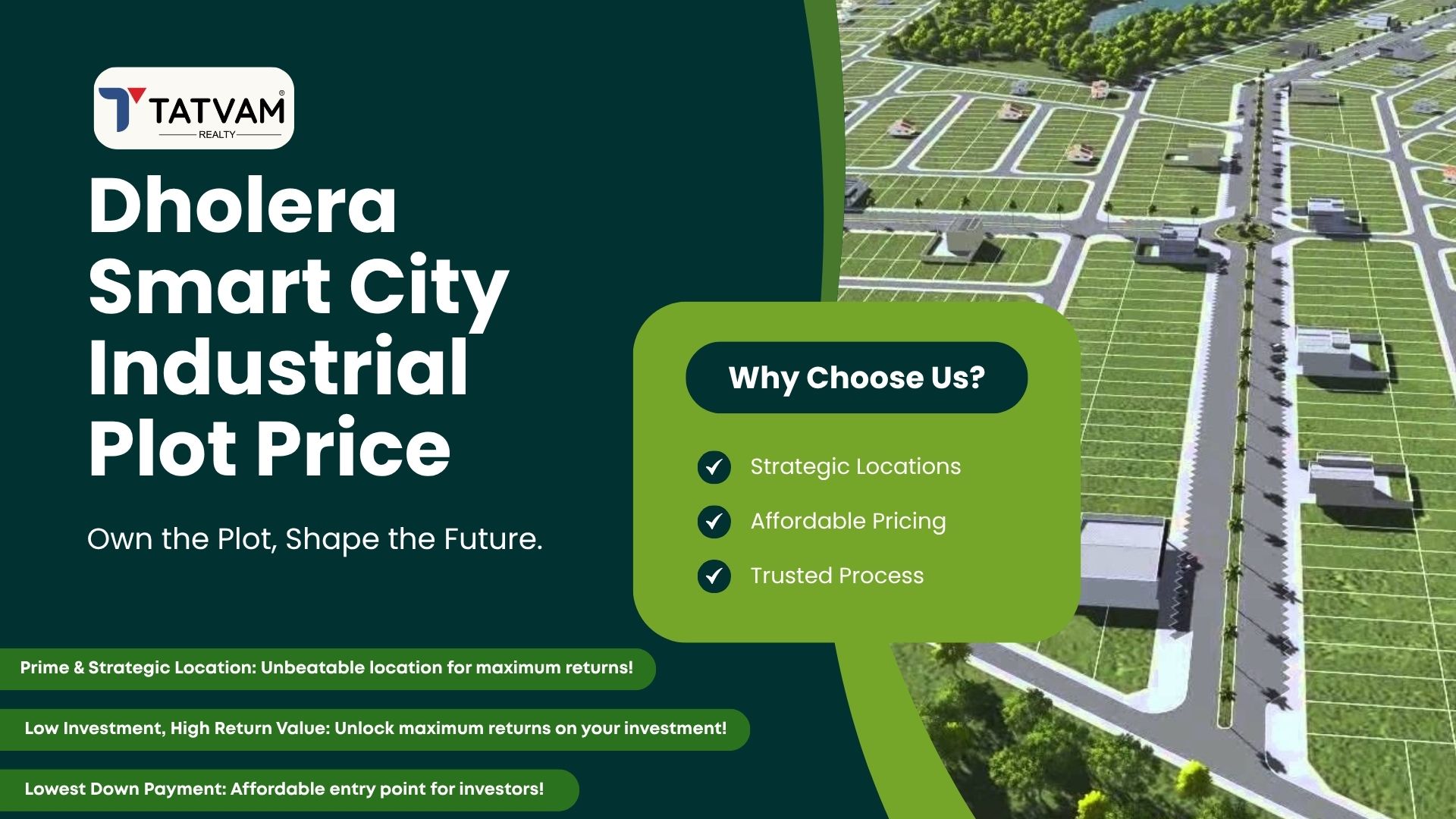 Dholera Smart City Industrial Plot Price | Tatvam Reality Pvt Ltd