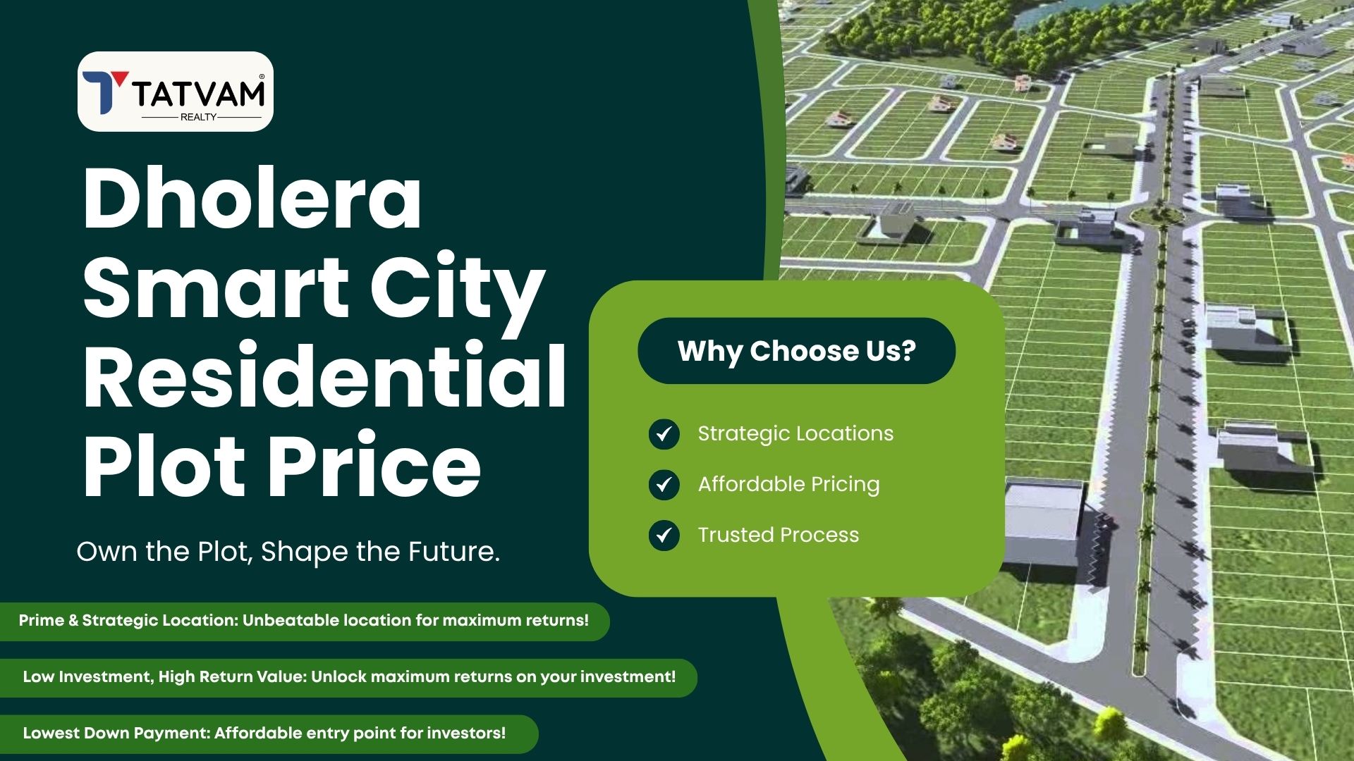 Dholera Smart City Residential Plot Price | Tatvam Reality Pvt Ltd